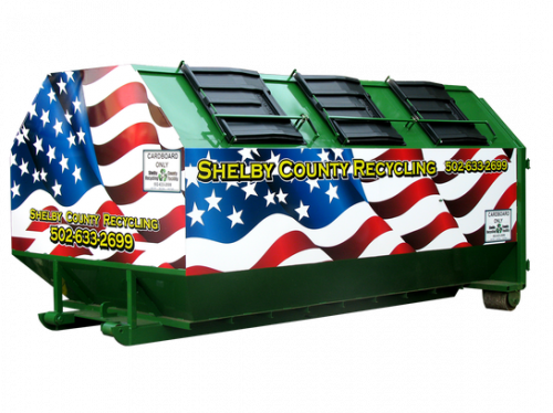 Roll Off Dumpster with Graphic Wrap