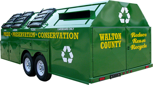Walton County Pro-Gravity Recycling Trailer