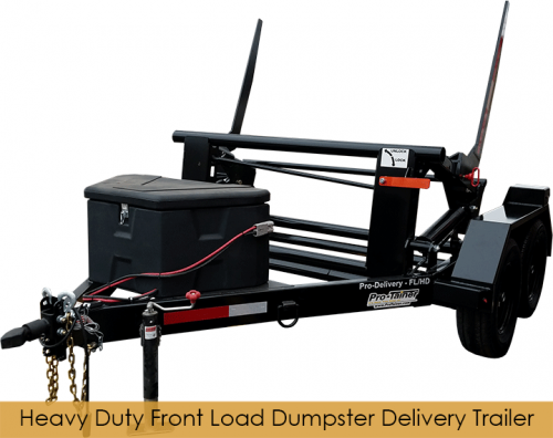 Front Load Dumpster Delivery Trailer HD