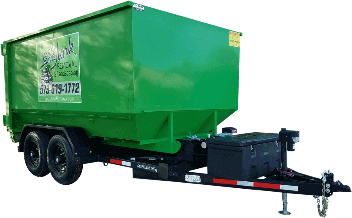 Electric Roll Off Trailer with Green Box